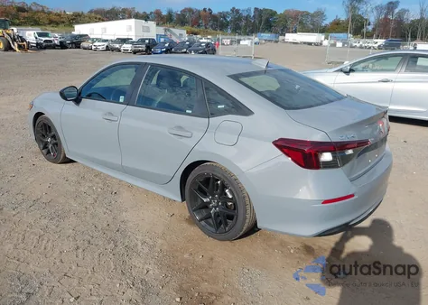 2025 Honda Civic Sport z USA, uszkodzony, nr VIN 2HGFE2F51SH504647